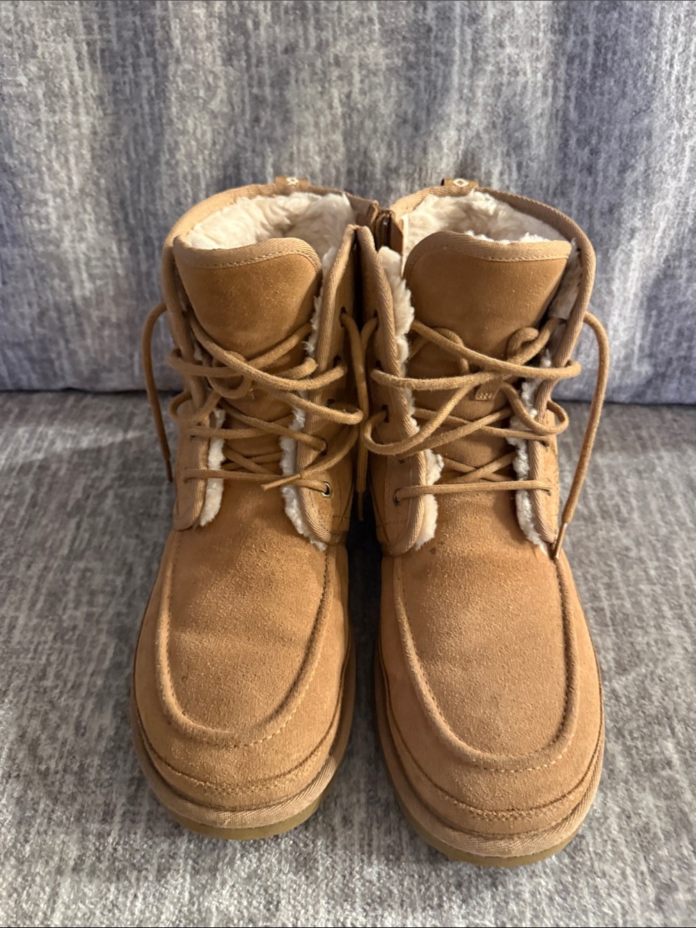 UGG Men's Lace-Up Winter Boots in Tan Suede